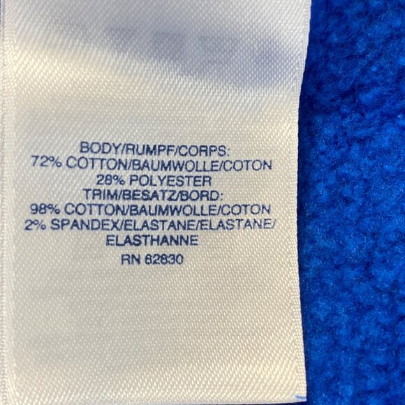 Lands End Mens XL Serious Sweats Blue Half-Zip Pullover Wnter Warm - Picture 7 of 11